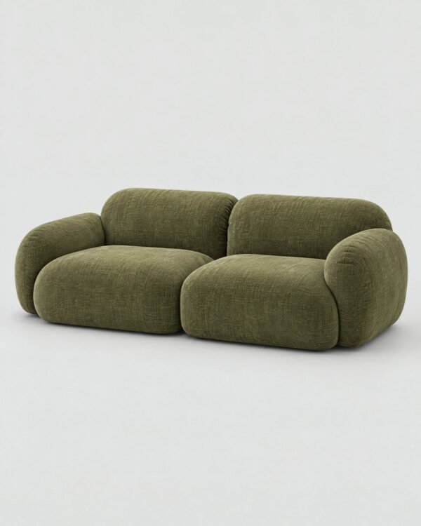 Canapé modulable Nuvola, coloris olive