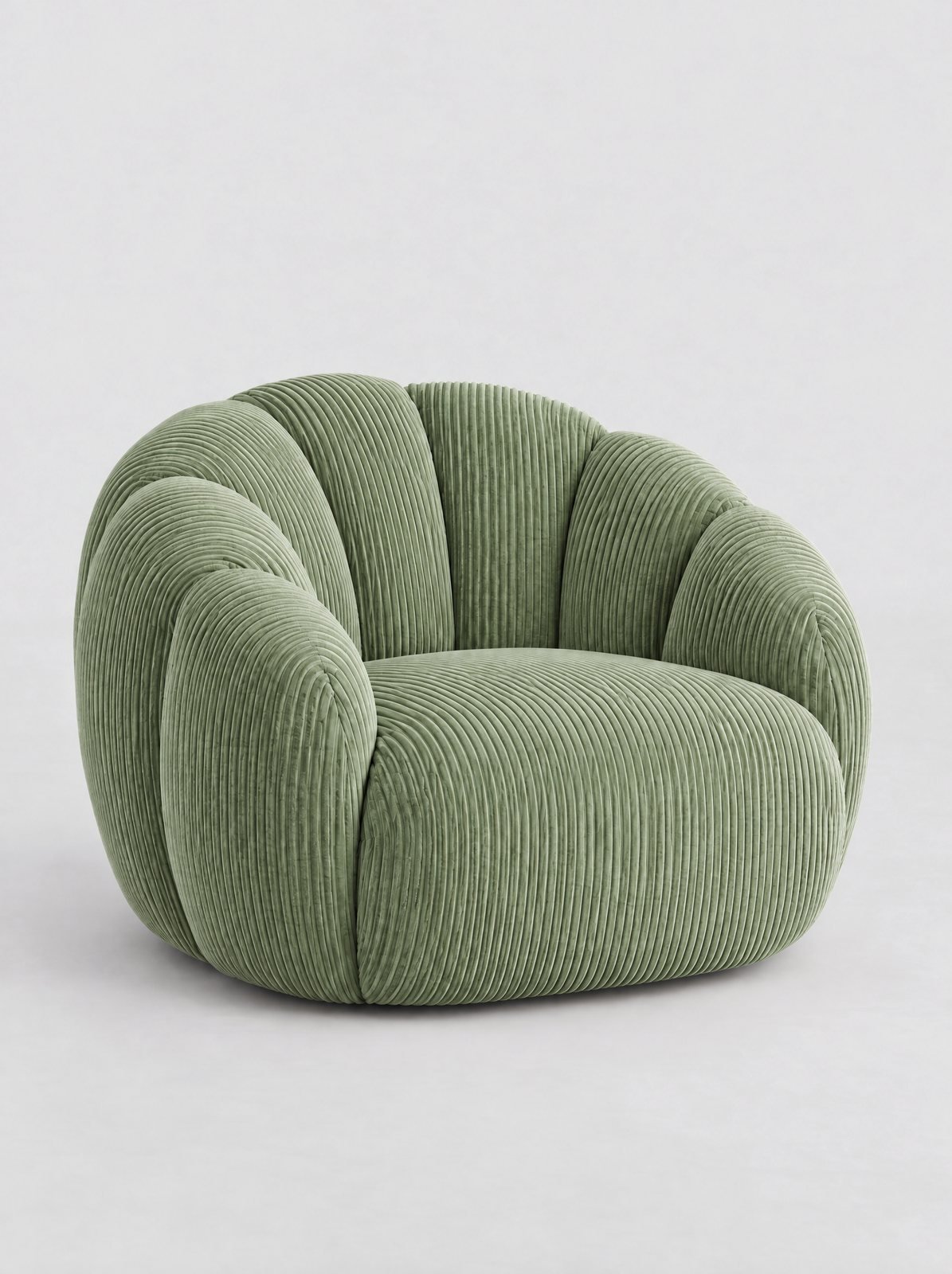 Fauteuil Calabaza, coloris sauge