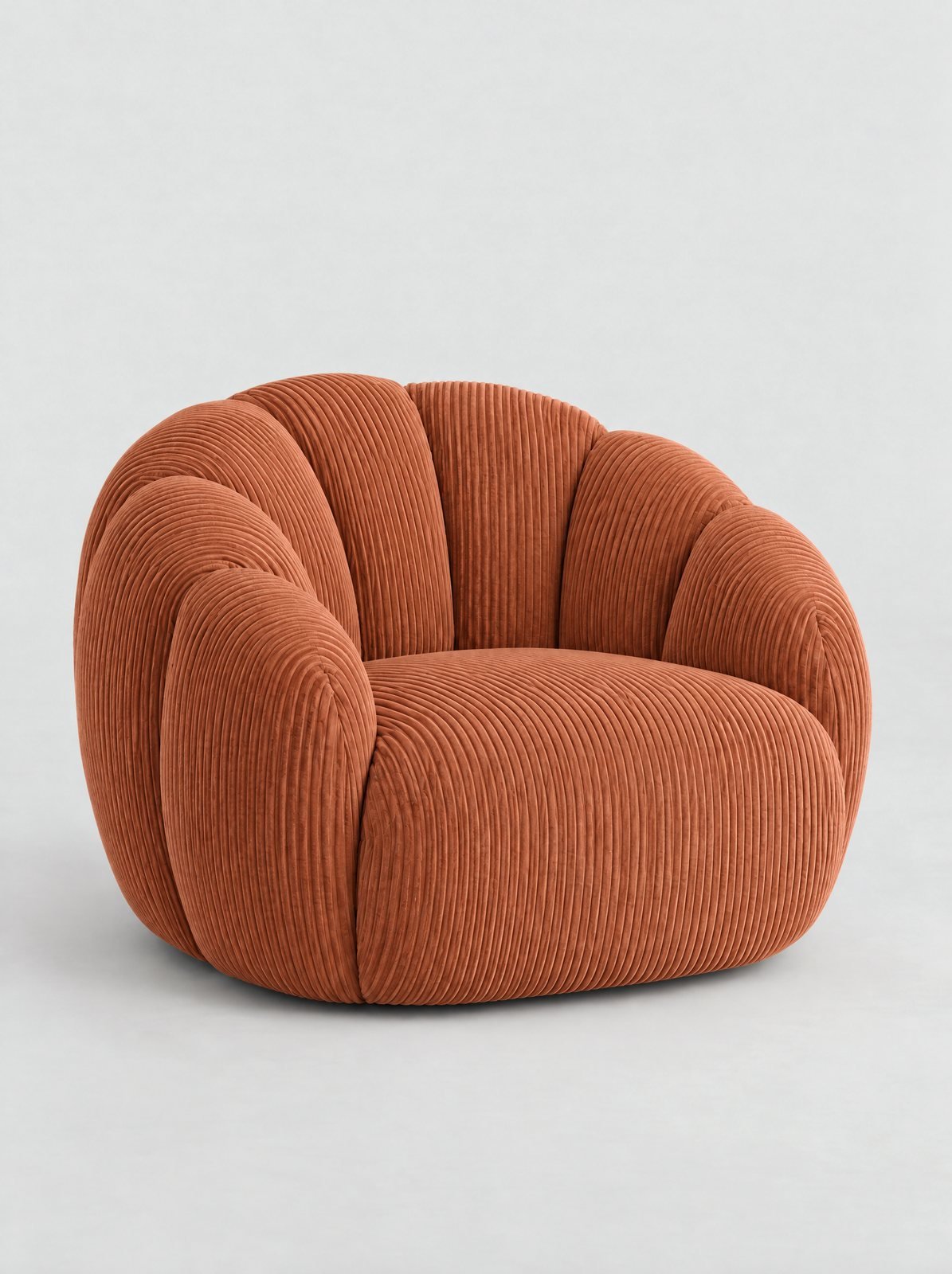 Fauteuil Calabaza, coloris terracotta