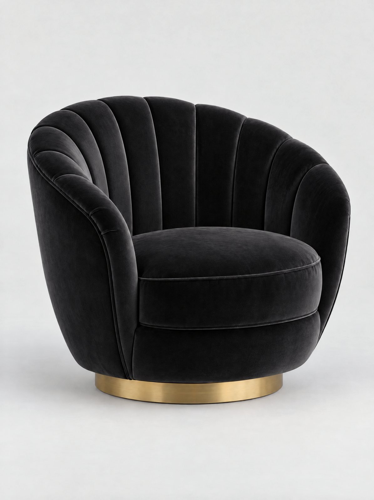 Fauteuil pivotant Margot, coloris noir