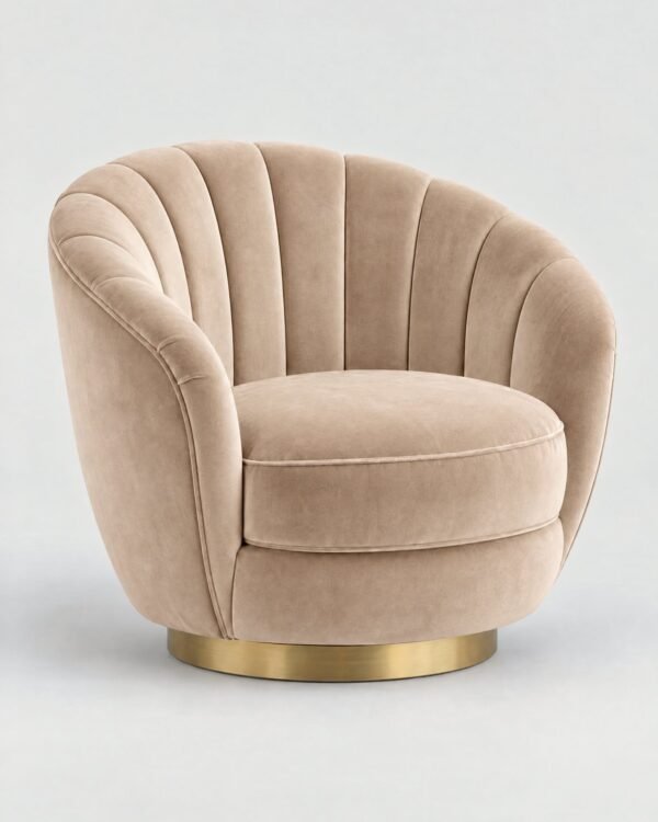 Fauteuil pivotant Margot, coloris sable