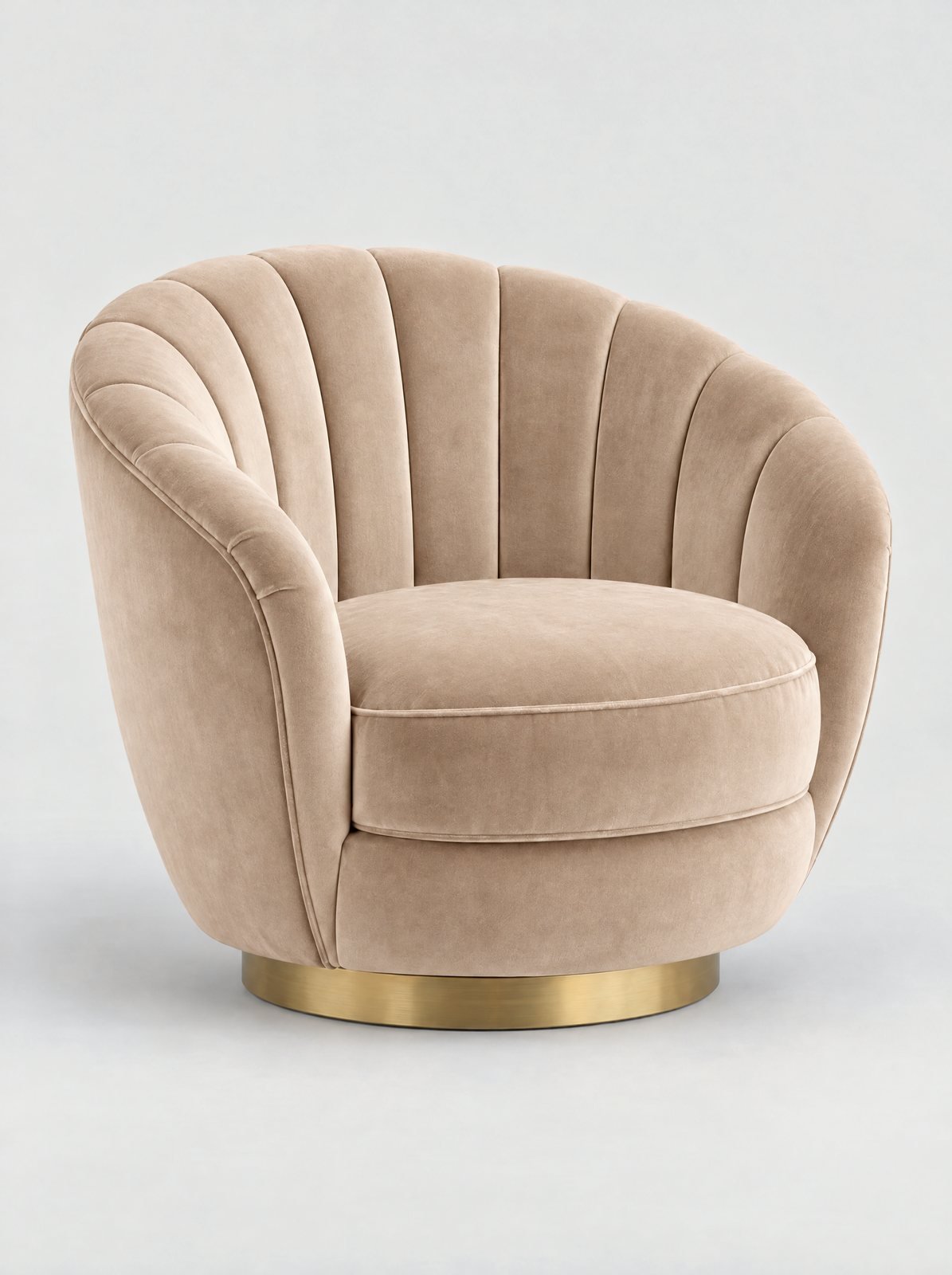 Fauteuil pivotant Margot, coloris sable